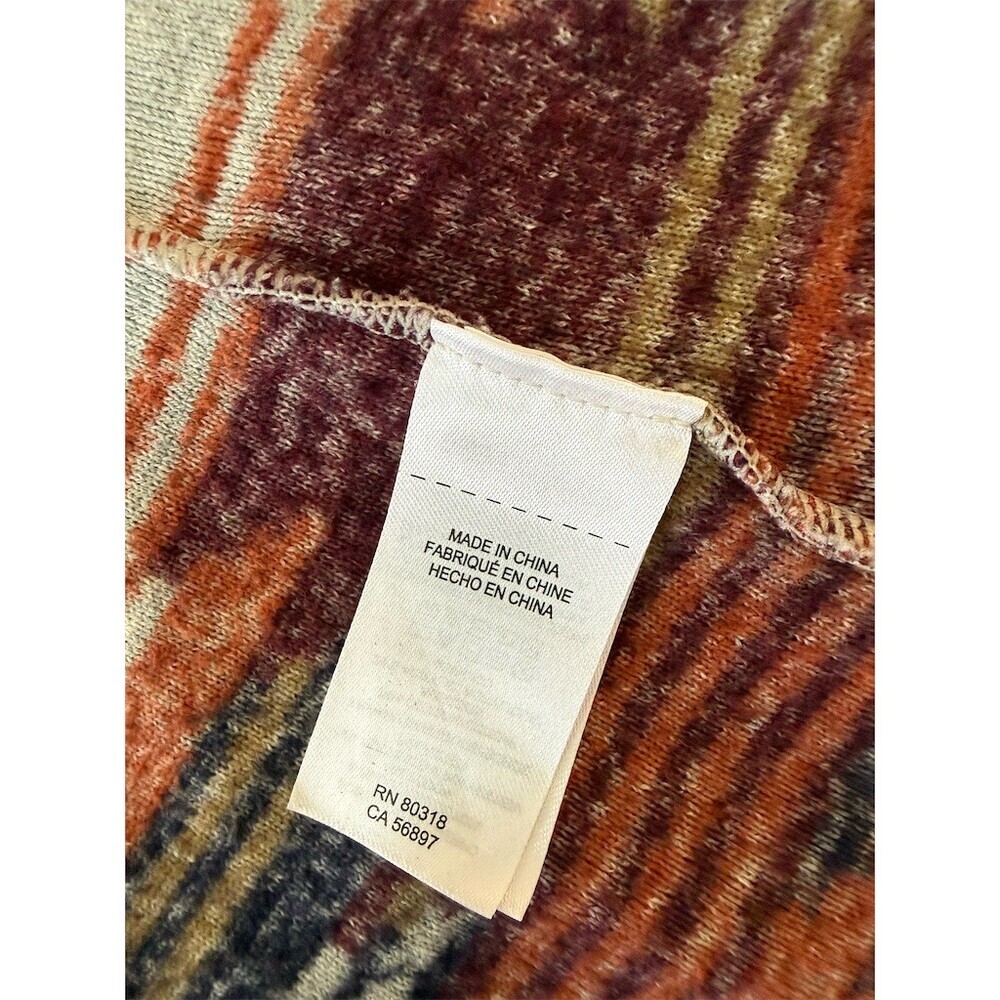 Lucky Brand Womens XL Multicolor Aztec Fringe Cardigan Sweater - Picture 7 of 7